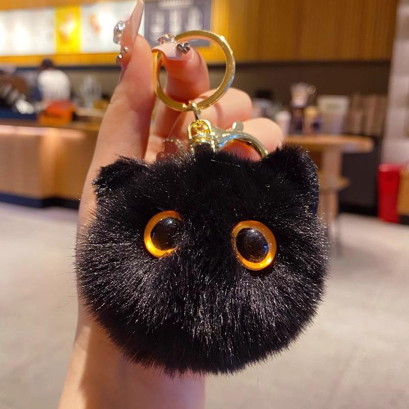 Girlish Heart Cat Blush Plush Doll Keychain Ornament