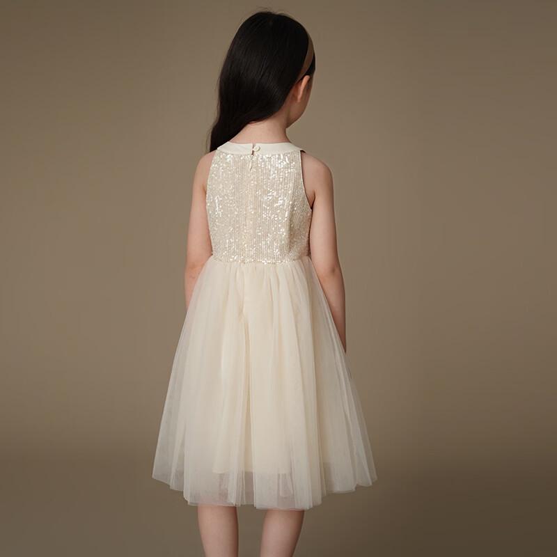 Hacikis Mädchen Pailletten Prinzessin Tüllkleid