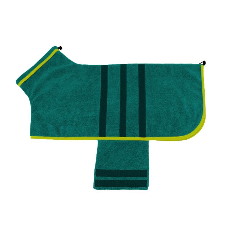 Luxurious Soft Microfiber Dog Bathrobe Coat Adjustable Thickened Super Absorbent Warm Pet Bath Towels Cats Dogs Bathing Supplies