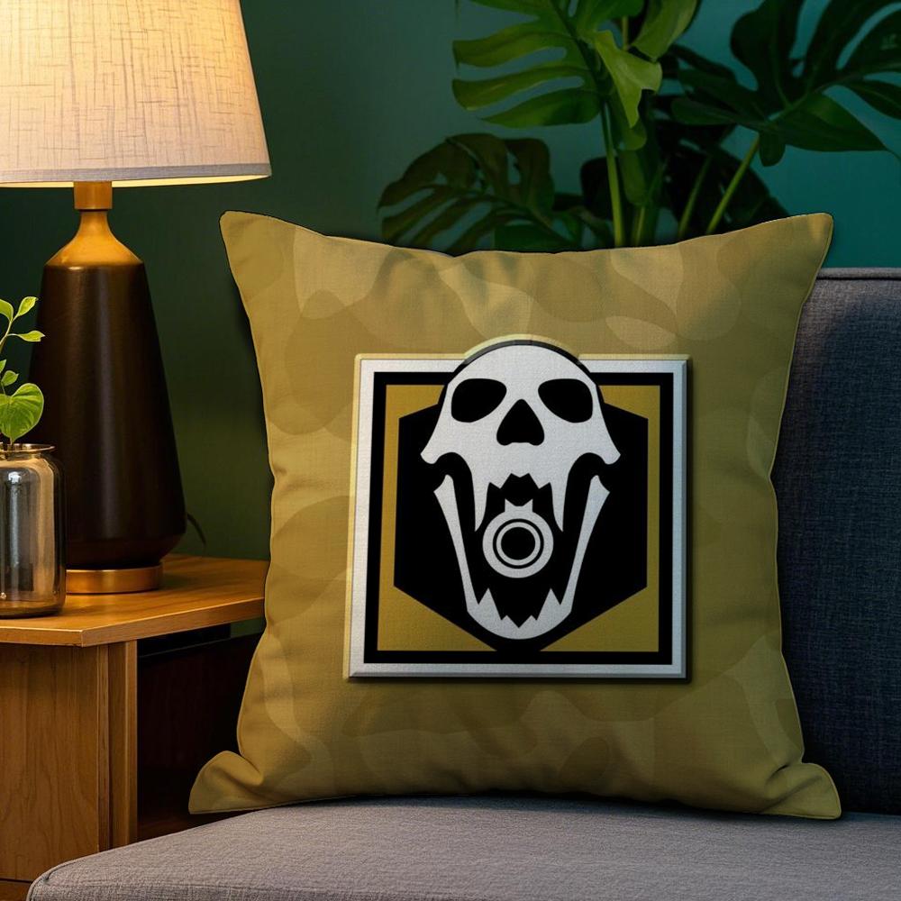 

R-Rainbow Six S-Siege Наволочка Плюшевая ткань Мягкая Двусторонняя печать Чехол на подушку для дивана Наволочки для декоративных подушек 12x12Inch