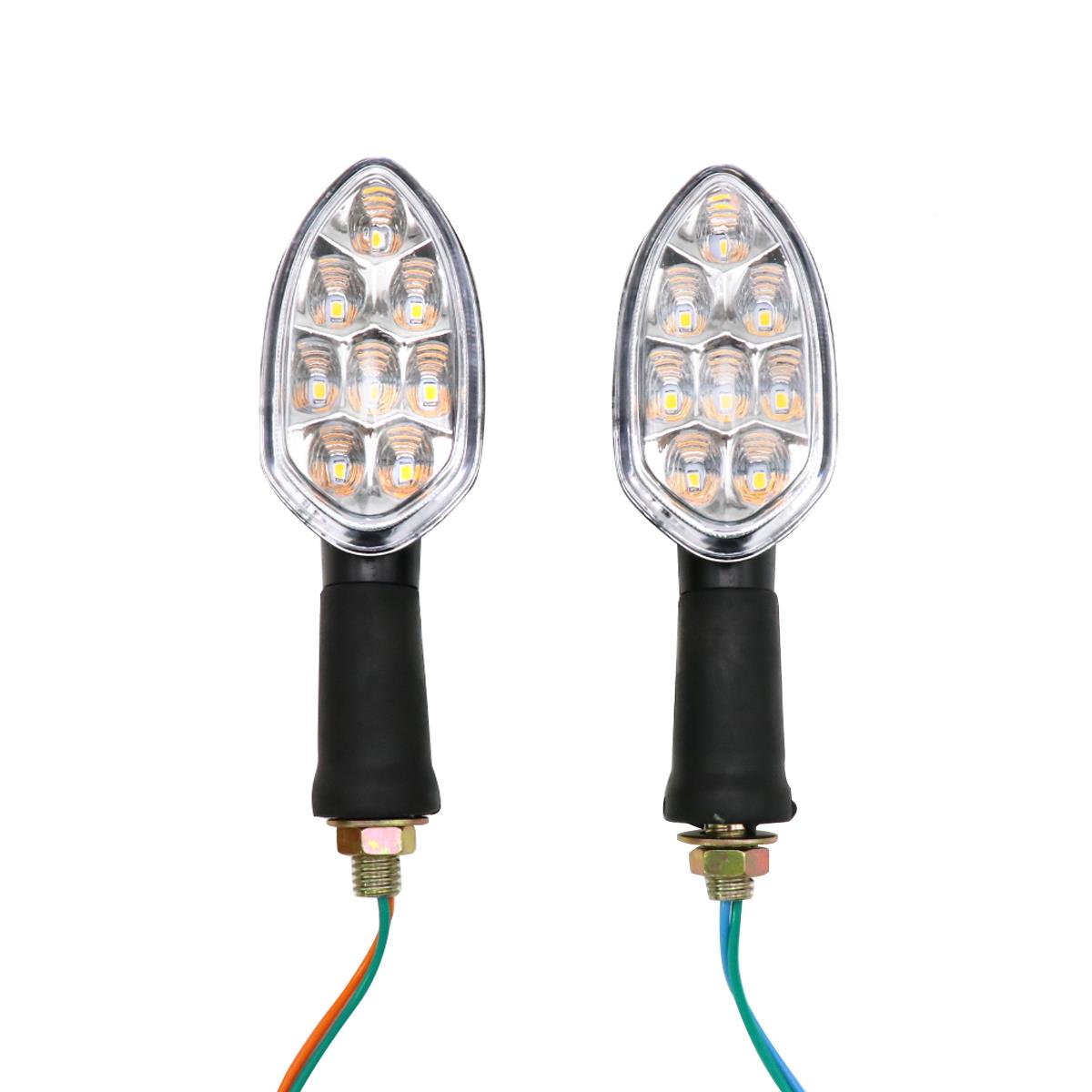 Motorcycle Turn Signals Light Brake Light LED Switchback Flowing Motorcycle Blinkers Universal Built-in 8 LED led light