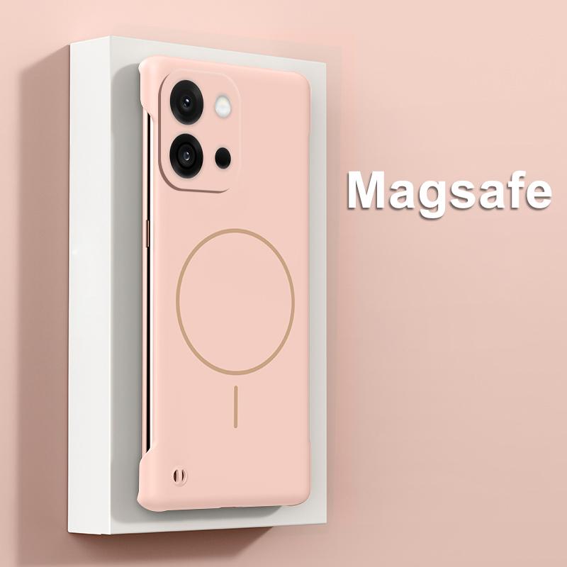 Solid Color Frameless Magnetic Phone Cover For OnePlus 13T 13R 13 12R Ace 5 3 Slim Shockproof Hard PC Wireless Charge Case