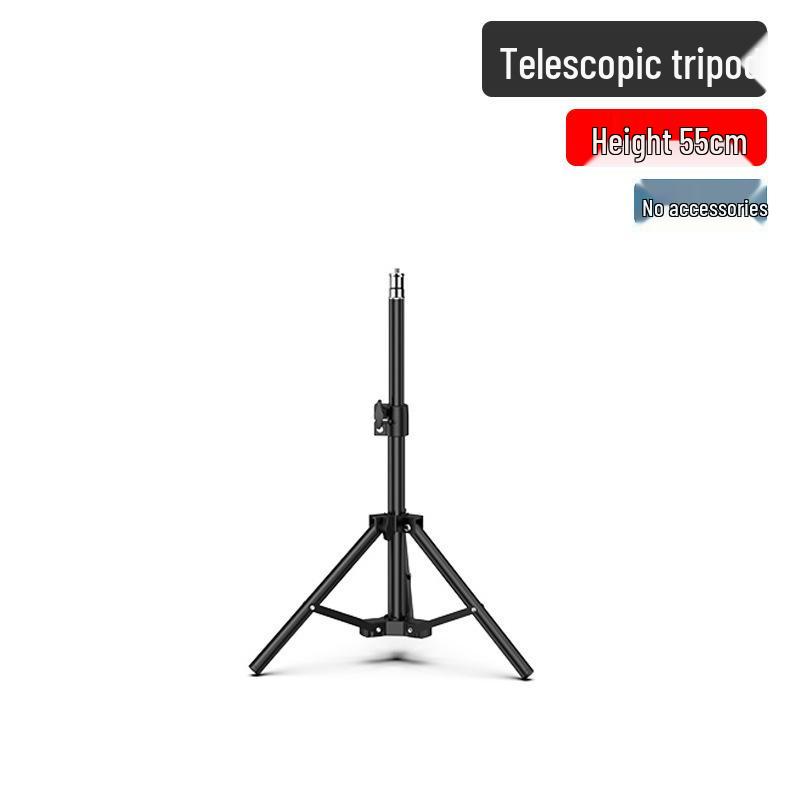 2.1-Meter Portable Floor Tripod with Fill Light for Outdoor Live Streaming & Vlogging