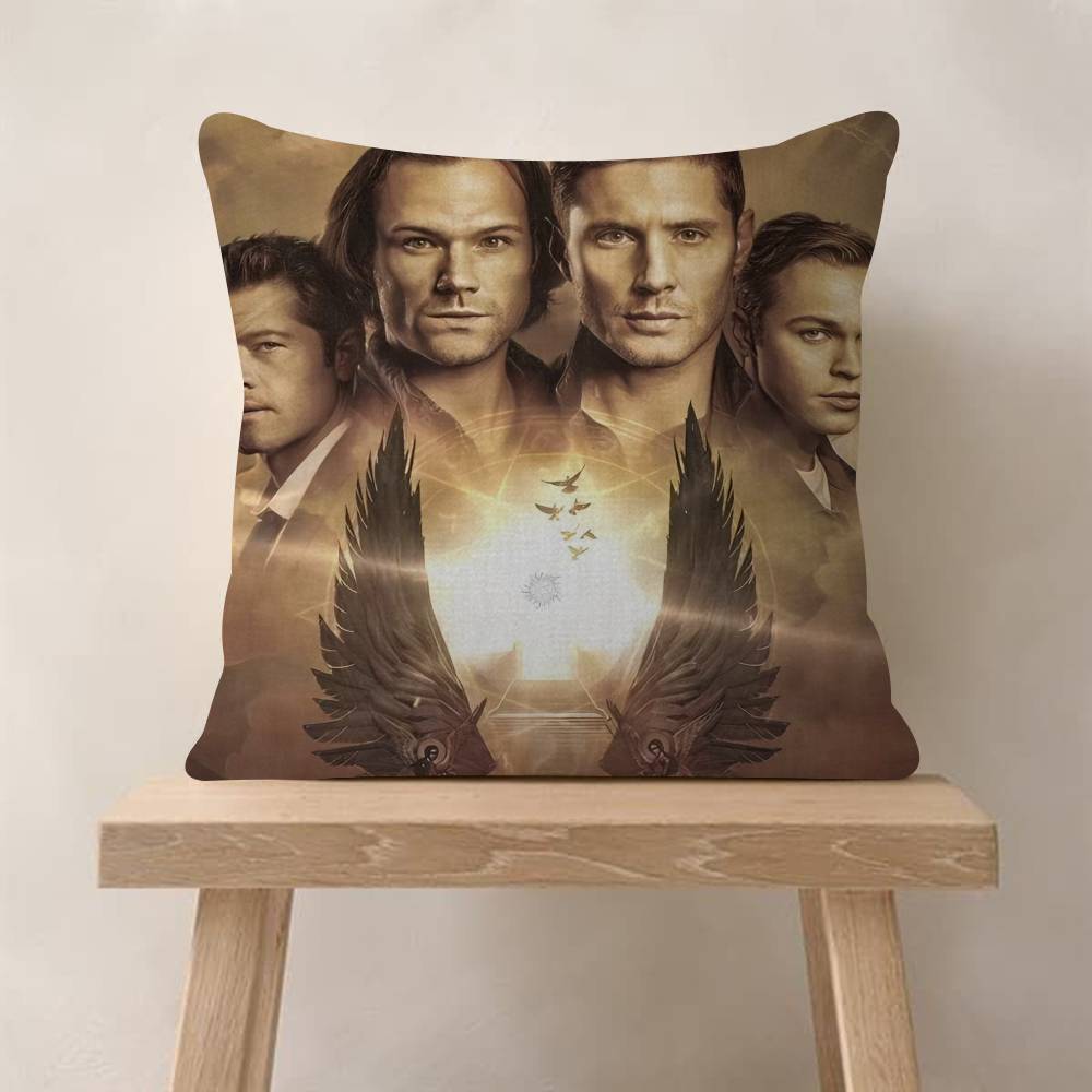 1PC TV Play Series Supernatural Maple Design Cushion Cover Happy Autumn Harvest Decor Holiday Decorati Pillow Cover