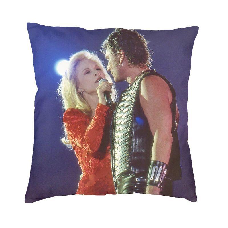Fashion Johnny Hallyday Cushion Cover X Soft Singer French France Pillow Case for Car Square Pillowcase Home Decorative