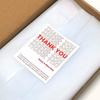 10-50pcs Rectangle Small Business Stickers Label, White Adhesive Boutique Box Packaging Stickers for Shipping Supply Gift Wrap