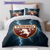 Torino Fc Pattern Bedding Set Quilt Cover Pillowcase Home Decor Gift (1 * Duvet Cover + 2 * Pillowcase, Without Core)