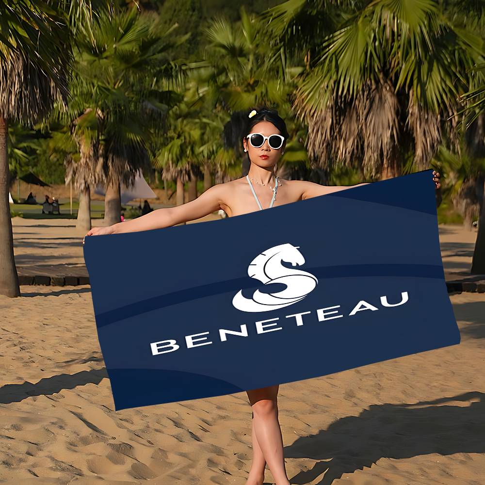 B-BENETEAU Logo Serviette de Plage Natation Anime Douce Absorbante Gant de Toilette Cadeaux pour Enfants Voyage Camping Salle de Sport