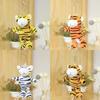 Tiger Year Plush Keychain With Soft Cotton Filling For Lucky Charm And Bag Decor