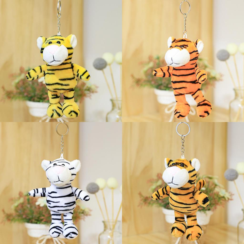 Tiger Year Plush Keychain With Soft Cotton Filling For Lucky Charm And Bag Decor