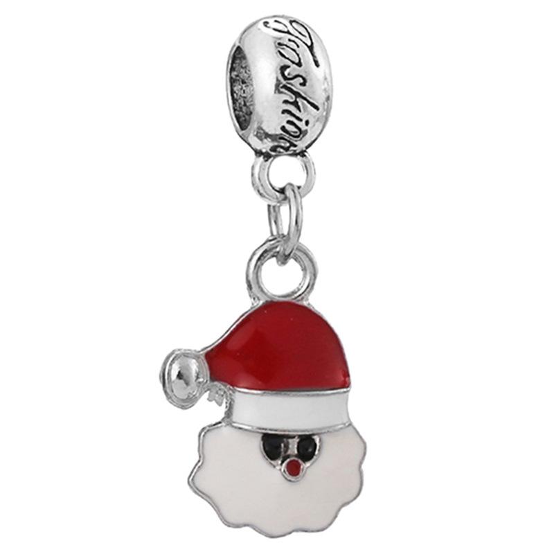 Christmas Series Alloy Santa Claus Beads For DIY pulsera Bracelet necklace accessories Women Fine Jewelry Gifts