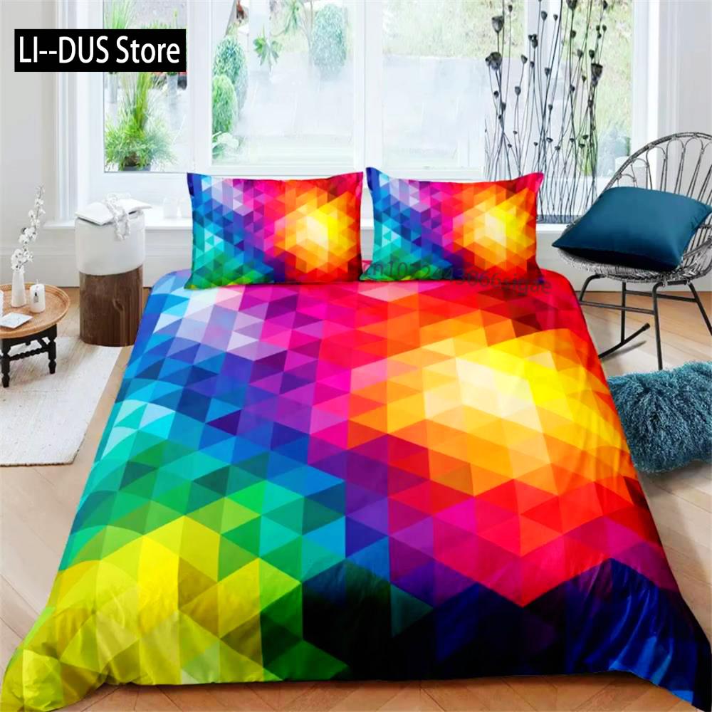 

Comforter Dazzling Glowing Bedding Set 3D Single Double Twin Full Size Teens Adults Bedclothes Soft Polyester Comforter (quilt)-EU Single(135*200cm)3pcs