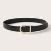 New Buckle Ring Diamond Buckle Black Fresh Sweet Belt Simple Fashionable Versatile Belt