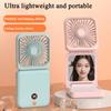 3-in-1 Mini Portable Fan Hanging Neck Fan Handheld Fan & Foldable Mirror with Power Bank, Silent Fan Compact & Portable for Summer Sports