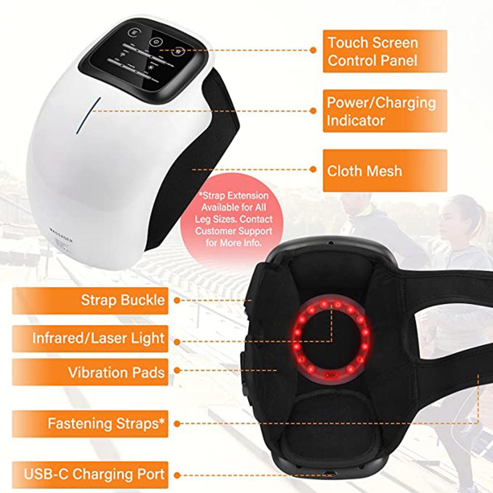 Multifunktionaler Smart Akku-Knie-Massager Luftdruck Vibration Heizung Knie-Entspannungs-Massagegerät Gelenk-Knie-Gerät