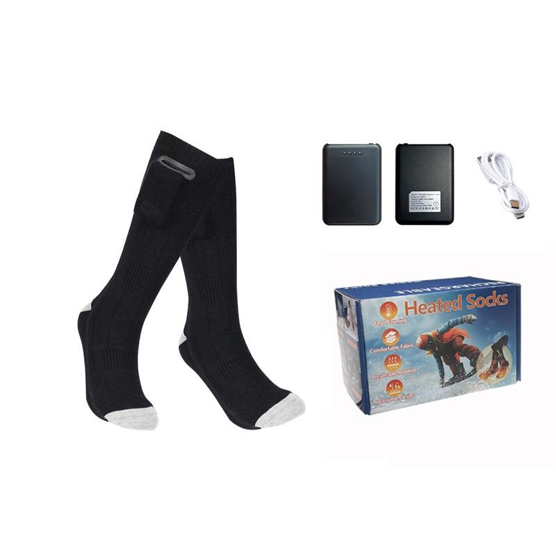 Heizsocken Wiederaufladbar Anti-Kälte Damen Herren Thermisch Beheizt Fußwärmer Winter Warme Socken Outdoor Camping Ski