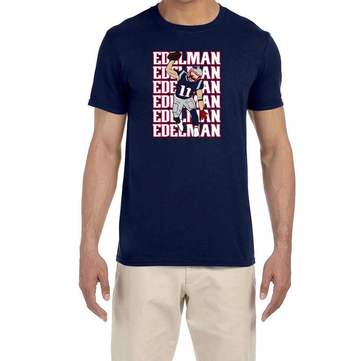 New England Patriots Julian Edelman Text Pic T-shirt XS