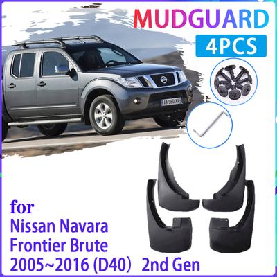 4 vnt. Automobilio purvasargiai Nissan Navara Frontier Brute D40 2005~2016 Purvasaugis Purvo apsaugos Sparnas Purvasargiai Automobilis