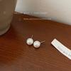 925 Silver Retro Pearl Earrings - Classic Japanese & Korean Style