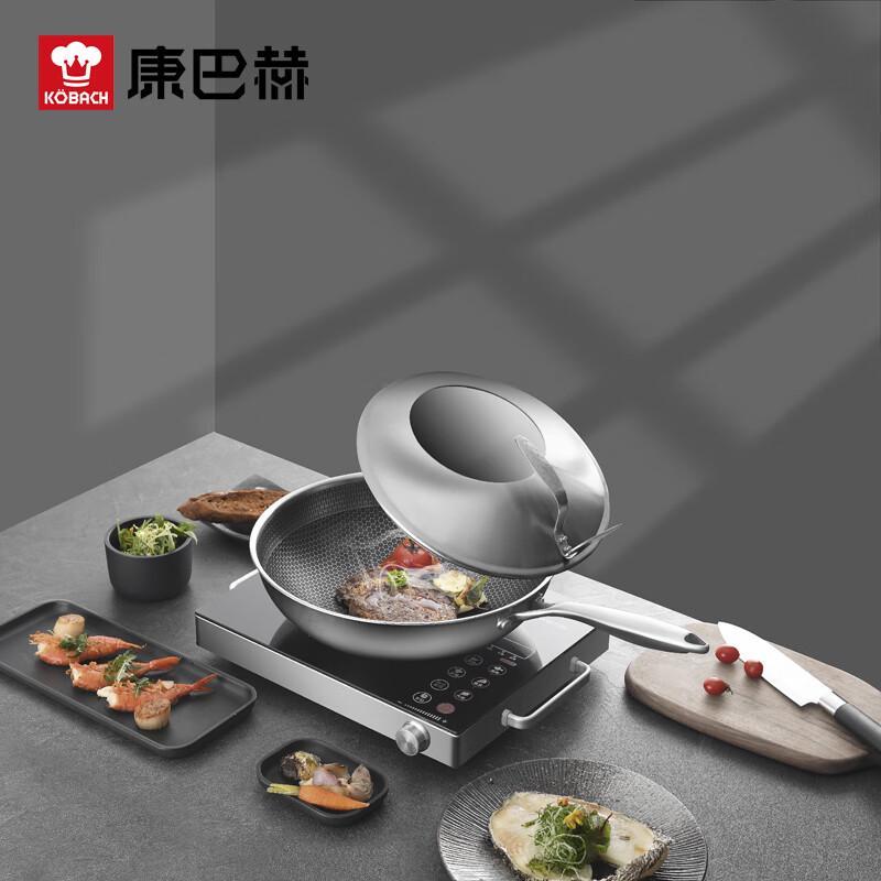Kangbah 304 Stainless Steel Honeycomb Non-stick Wok