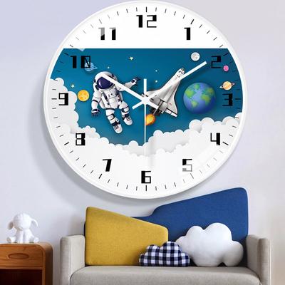 Horloge murale silencieuse Salon Maison Chambre Horloge Chambre d'enfants Horloge murale dessin animé Pièce atmosphérique Affichage des chiffres