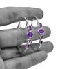 Sterling Silver Amethyst Hoop Earrings: Gemstone Jewelry Gift