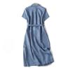 Summer Loose Women's Solid Color Long Sleeved Dress