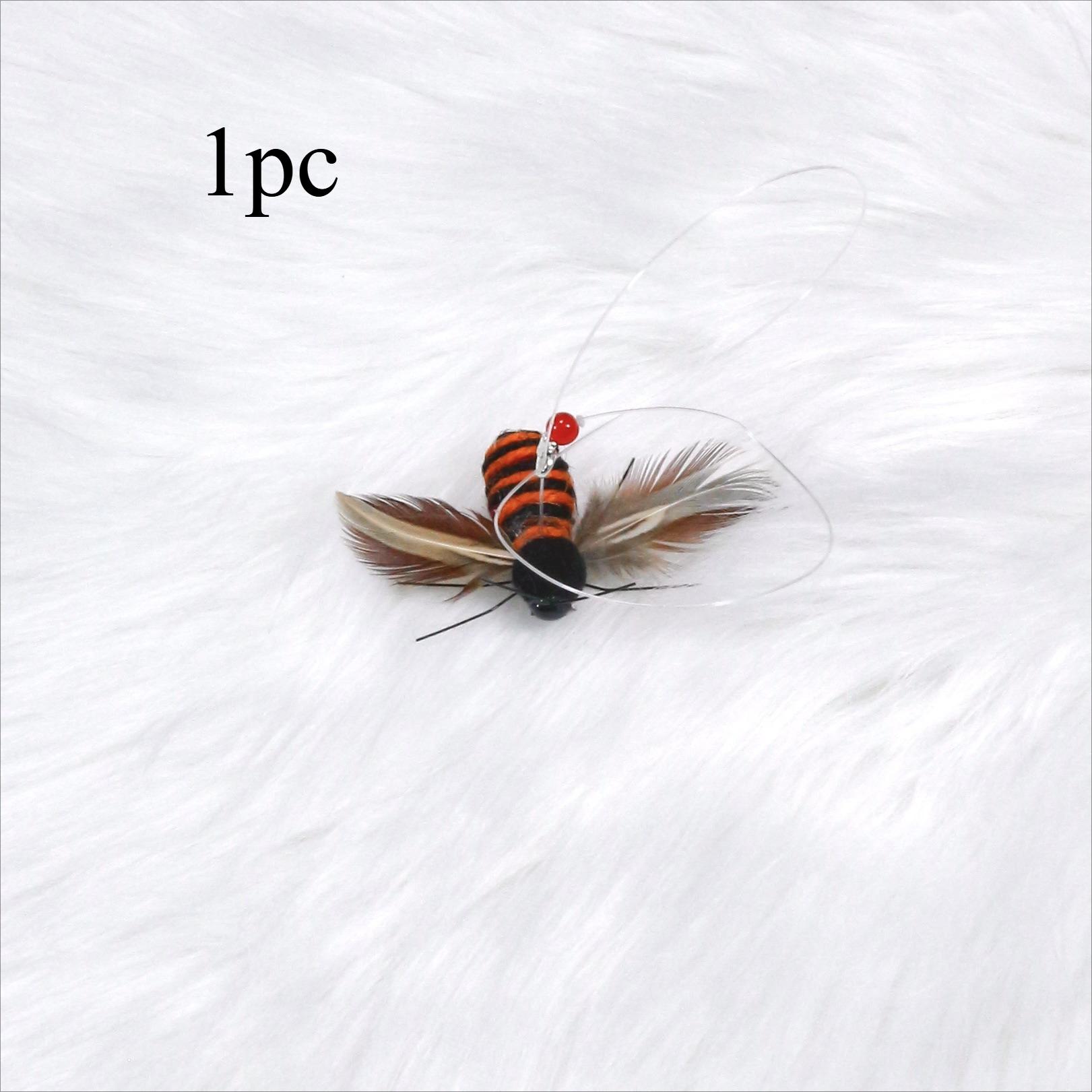 1pc/2pcs Orange Hemp Rope bee Cat Teasing Stick Replacement Head Toy Pet Toys