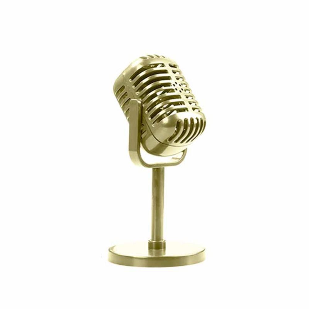 Simulation Props Retro Microphone Vintage Classic Style Dynamic Vocal Microphone Miniatures For Home Decoration Small Ornaments