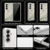 Geometric Marble Case For Samsung Z Fold 8 Ultra 7 6 5 Luxury Plating Leather Skin Hard Phone Cover For Galaxy Z Fold8 Fold7 Fold6
