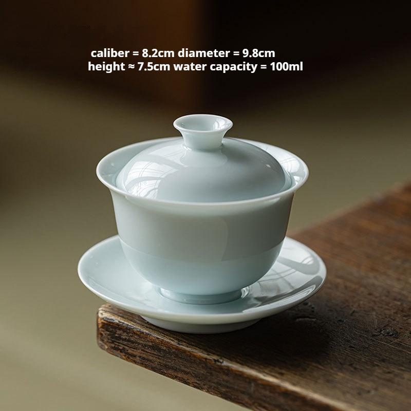 

Antique Tea Mugs Gaiwan Set Tool Ceramic Cup 100ml Bowl Gaivan Mug Yingqing Saw Clay Drinkware Simple Supplies Porcelain Chawan 100ml