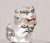 Yakushigama Shisa Gold and Lucky Ceramic 7cm Auspicious Protection Against Good Fortune Lucky Charm Set, Silver, Glazed, Charm, Ornament, Tall, Item,