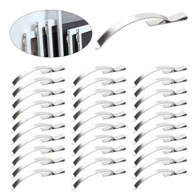 Clip a molla per finestra da 30 pezzi, in acciaio inossidabile, facile da installare, resistente alla ruggine, durevole, stabilizzatore per schermo, fornitura domestica