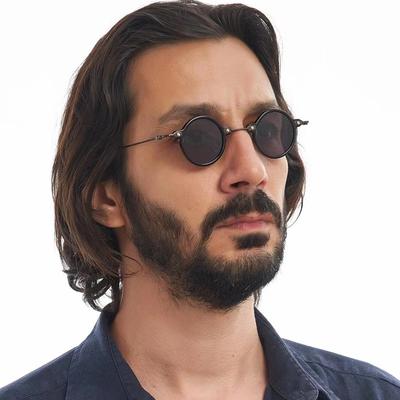 New Classic Steampunk Sunglasses For Men And Women Retro Round Small Metal Frame Glasses