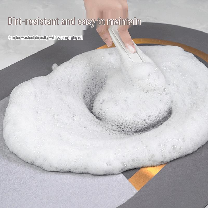 Diatomaceous Earth Absorbent Non-Slip Bathroom Mat: Quick-Dry, Stain-Resistant, Easy-Clean Foot Pad