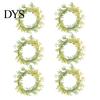 Non-slip Napkin Holder 6Pcs Rings, Elastic Design for Light And Thick Wedding Banquet Napkins, Imitation Holly Leaf Accessory Weddings Parties