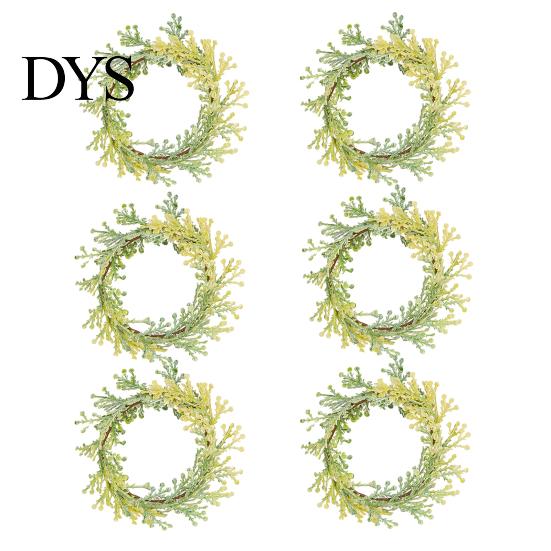 Non-slip Napkin Holder 6Pcs Rings, Elastic Design for Light And Thick Wedding Banquet Napkins, Imitation Holly Leaf Accessory Weddings Parties