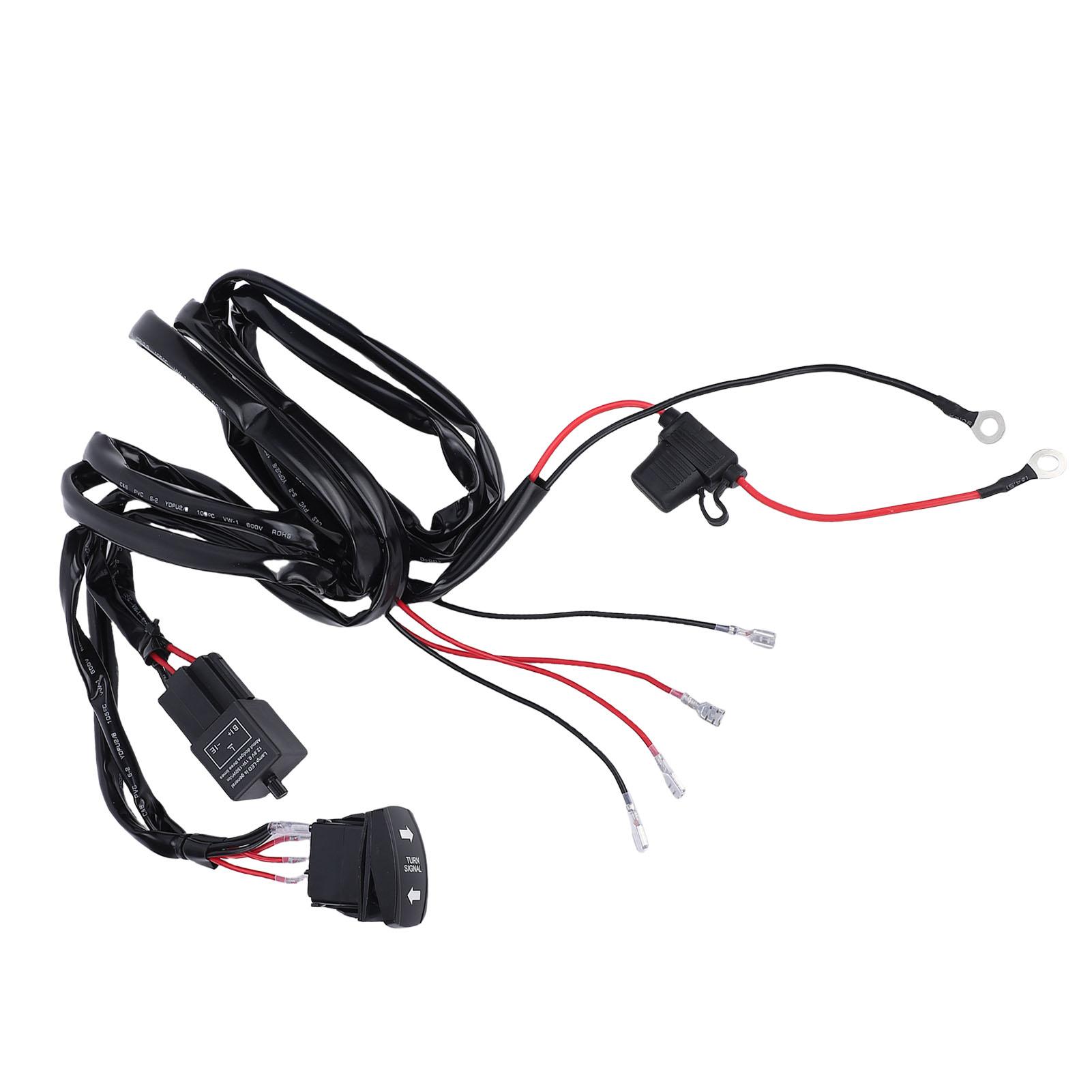 

UTV Turn Signal Wiring Harness with 12V 24V Turn Signal Wiring 160W Replacement for