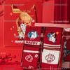 Year of the Horse Red Socks Gift Box: Zodiac-Themed Cartoon Cotton Mid-Calf Socks for New Year Celebrations