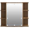 LED Mirror Cabinet in Brown Oak Effect 70 x 16.5 x 60 cm