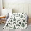 Christmas Flannel Fleece Throw Blanket Xmas Theme Fuzzy Blanket Throw for Kids Boys Girls Teens Bedroom Decor Black African