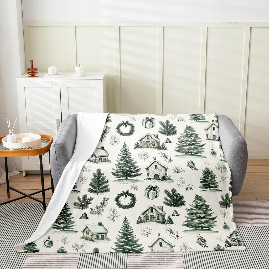 Christmas Flannel Fleece Throw Blanket Xmas Theme Fuzzy Blanket Throw for Kids Boys Girls Teens Bedroom Decor Black African