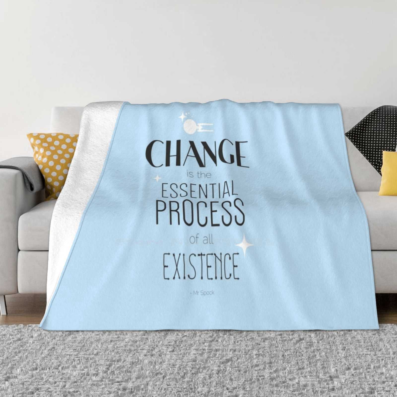 Mr. Spock Quote Super Warm Soft Blankets On Sofa/Bed/Travel Star Mr Spock Quote Vulcan Change Enterprise Uss Space Sci Fi 30x40in