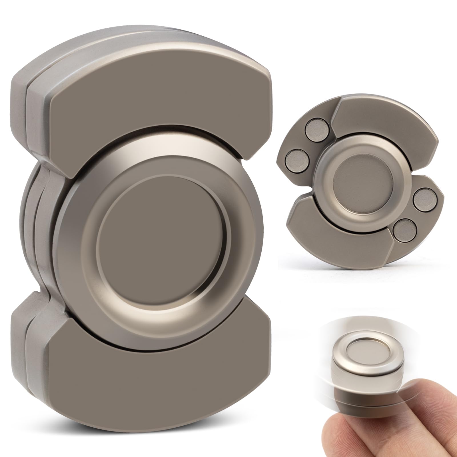 

Easter Basket Stuffer, 3-in-1 Fidget Toys Adults kids: Spinner, Slider & Clicker – Magnetic Stainless Steel Bearing for Super-Stable Rotation срібний