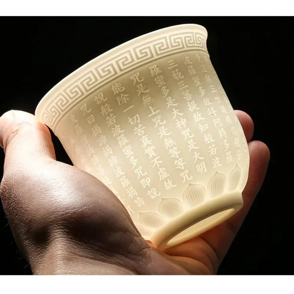 

Керамическая чашка для чая с драконом и фениксом из белого нефрита, набор для чая Master Kung Fu, чашка для дегустации чая, бытовая белая фарфоровая чашка