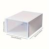Transparent plastic shoe box with flip cover, stackable and waterproof shoe storage, durable transparent design