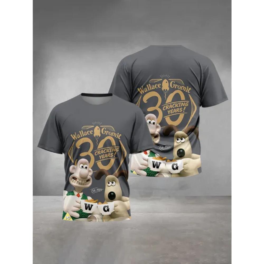 W-Wallaces-Gromits 3D Print Baby Clothing 5 To 14 Years Male Outdoor Clothes for Children Boy Girl Child T-Shirt Top Shirts
