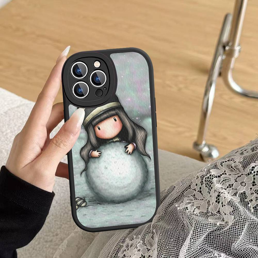 

Japan Santoro G-Gorjuss Phone Case For IPhone 16 15 14 13 12 11 Pro Max Plus Leather Soft Cover iPhone 16 plus