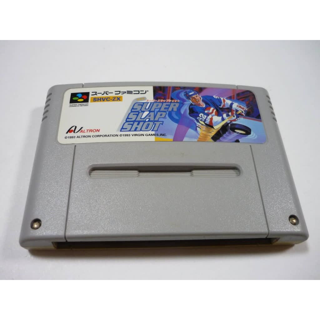 Used Super Slap Shot SFC SNES Super Famicom tested working Nintendo Sports Altron NTSC-J Super Nintendo Cartridge