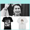 Commemorative Queen Elizabeth Ii Unisex T-shirt With Short Sleeves In Black And White